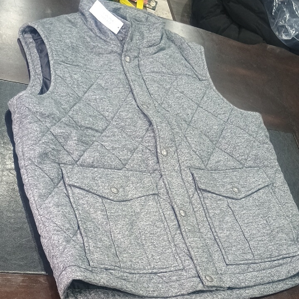 Banana Republic Gray Quilted Vest